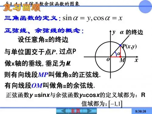 正弦函数余弦函数的图象