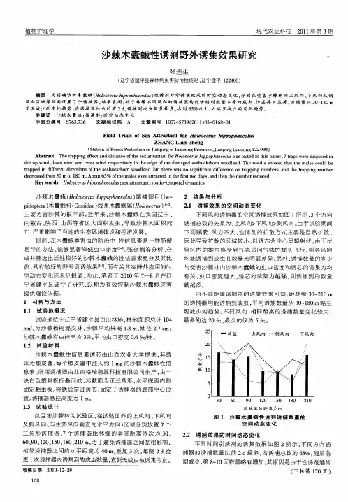 沙棘木蠹蛾性诱剂野外诱集效果研究