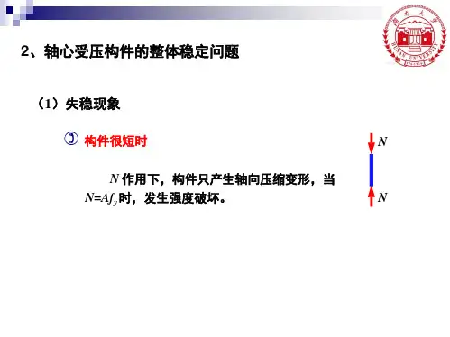 学习-轴心受压构件的整体稳定问题