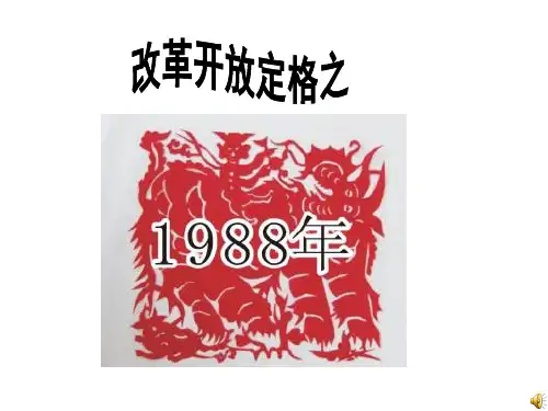 改革开放1988年大事件