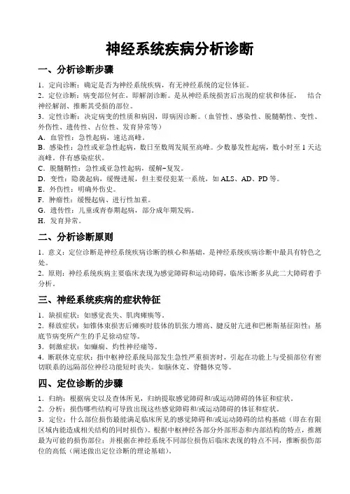 神经系统定位诊断(这个一定要看!!!)