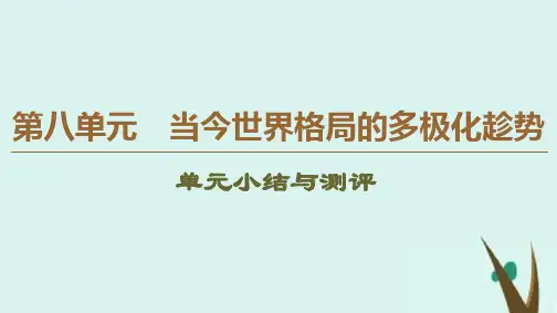 2019_2020学年高中历史第8单元当今世界格局的多极化趁势单元小结与测评课件新人教版必修1