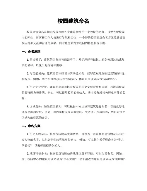 校园建筑命名