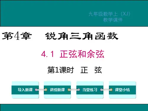 湘教版九年级数学上册第4章锐角三角函数PPT教学课件
