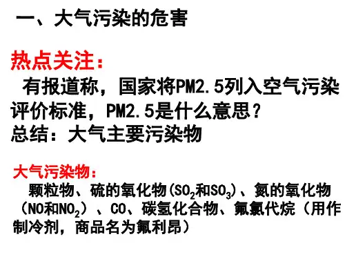 第一节改善大气质量课件