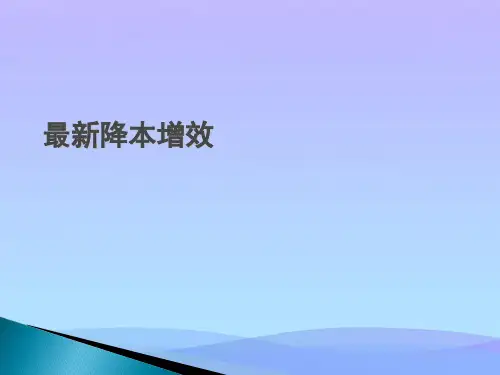 最新降本增效(精品资料)PPT
