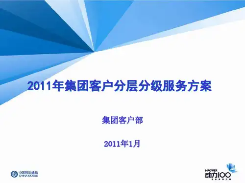 中国移动移动客户分层分级服务策划方案