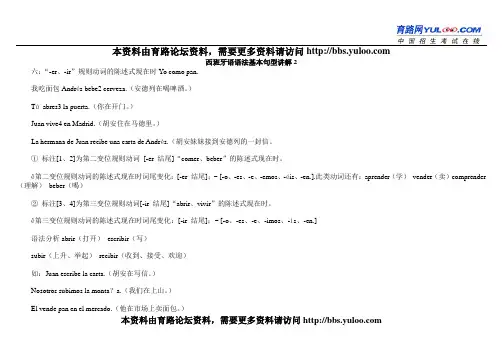 西班牙语语法基本句型讲解2