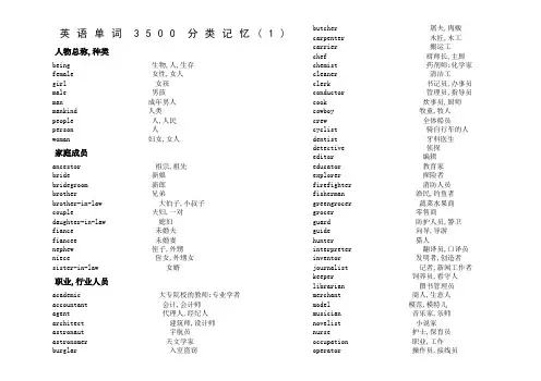 高考英语单词分类记忆