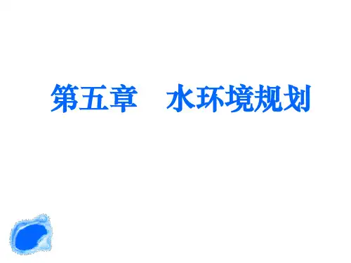 《环境规划》第五章 水环境规划-1