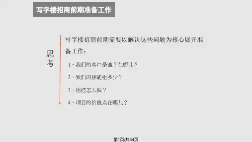 写字楼招商工作总结专题PPT课件