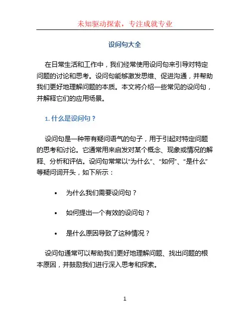 设问句大全 (2)