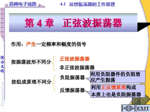 《高频电子技术(第2版)》电子教案 课程思政PPT 4.1反馈振荡器的工作原理