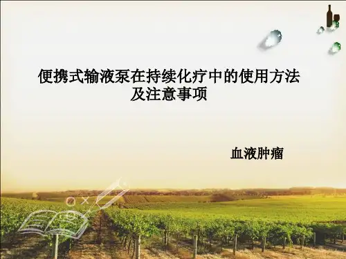便携式输液泵在持续化疗中的使用方法及注意事项  ppt课件