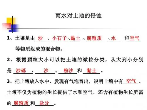 3.5雨水对土地的侵蚀