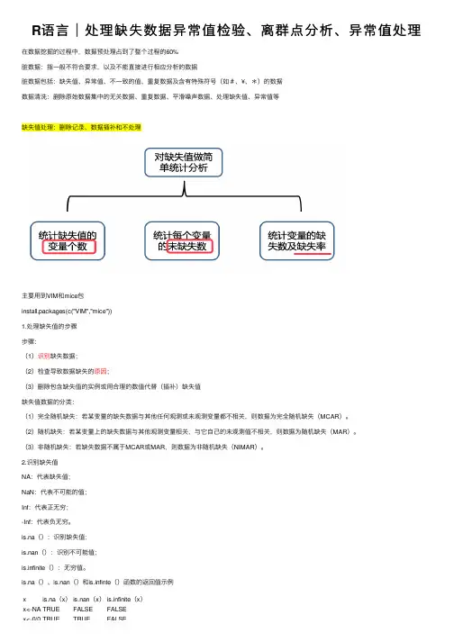 R语言︱处理缺失数据异常值检验、离群点分析、异常值处理