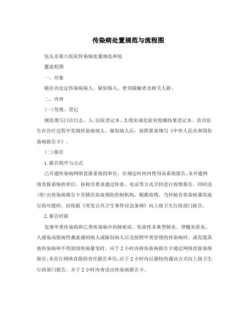 传染病处置规范与流程图