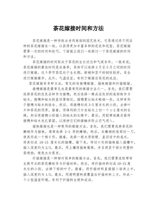 茶花嫁接时间和方法