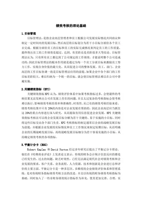 绩效考核的理论基础