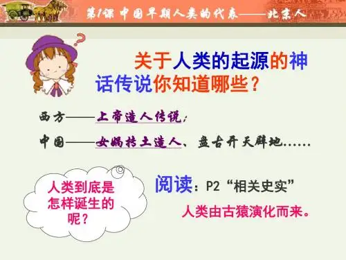 新人教七上中国历史  第1课 中国早期人类的代表——北京人