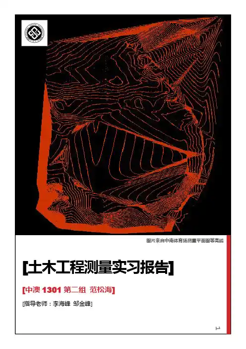 中南大学土木工程测量实习报告(个人)