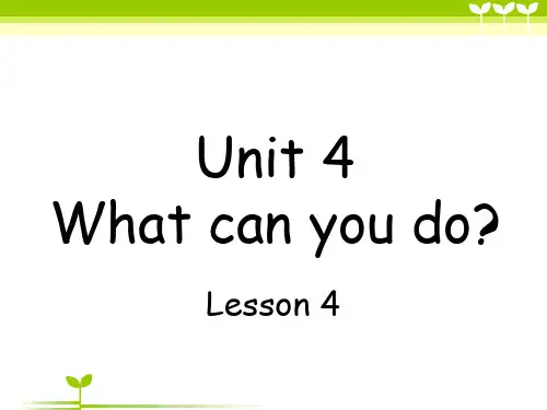 人教版PEP英语五年级上册Unit4 What can you do第四课时-课件