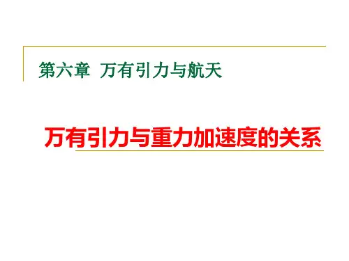 6.42 万有引力与重力加速度的关系