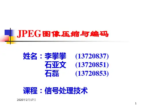 JPEG图像压缩与编码解析PPT参考幻灯片