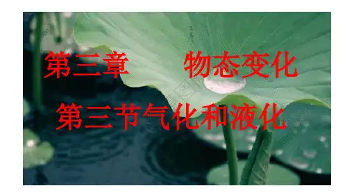 人教版物理《汽化和液化》优秀课件1
