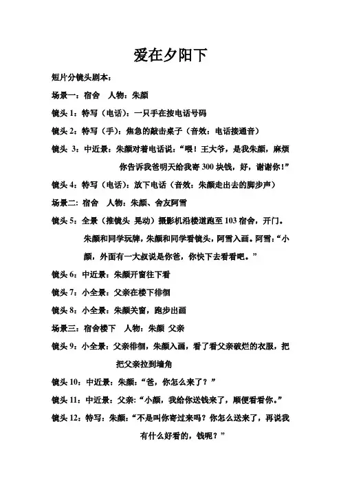 分镜头稿本