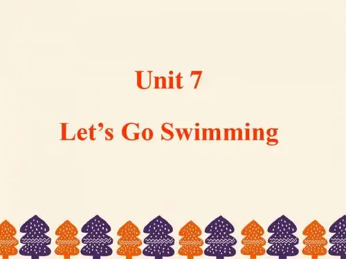 教科版EEC四年级英语上册课件Unit 7 Let's Go Swimming-1