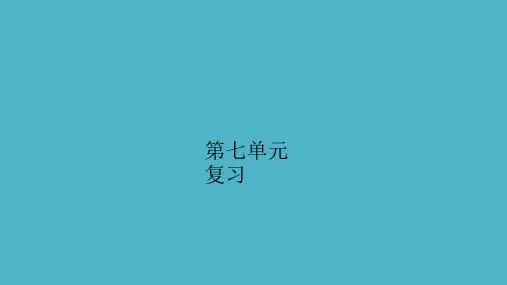 人教九年级化学上册第七单元 燃料及其利用 复习(共17张PPT)