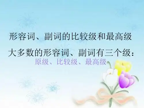 形容词、副词的比较级和最高级