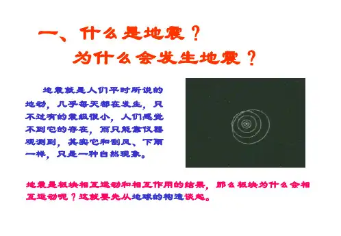 防震减灾知识PPT课件