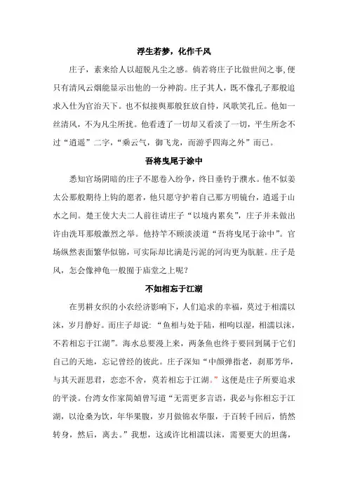 我眼中的庄子