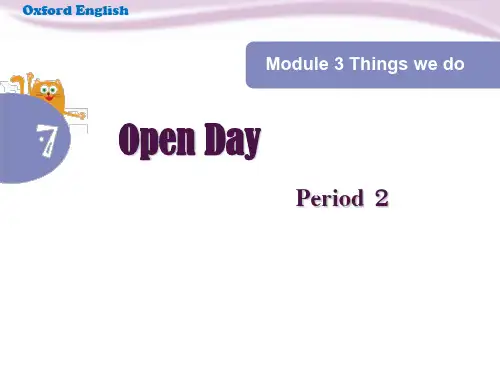 牛津上海版英语五年级下册Module 3 Unit 7 Open dayPeriod 2课件