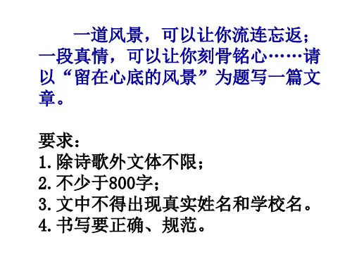 《留在心底的风景》作文指导