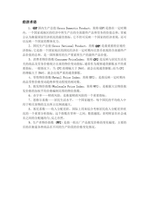 经济术语