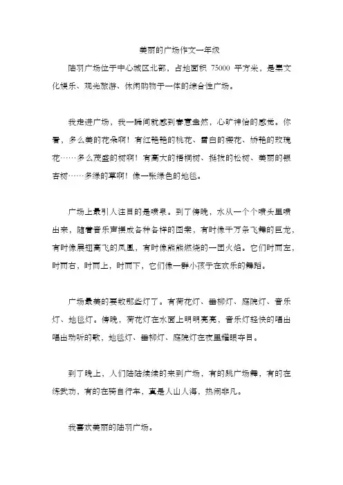 美丽的广场作文一年级