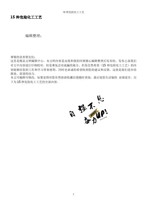 15种危险化工工艺