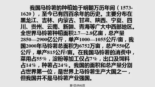 马铃薯栽培技术PPT课件
