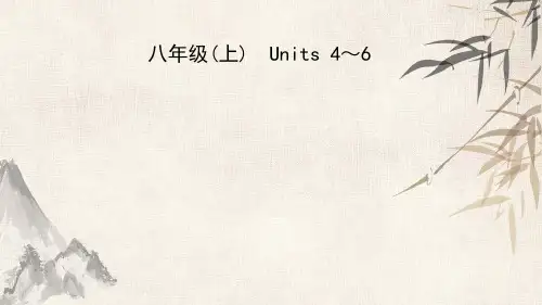 2021年春人教版英语中考复习课件八年级上册 Units 4～6