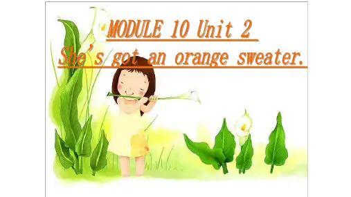 Module-10-Unit-2-She's-got-an-orange-sweater三年级下册