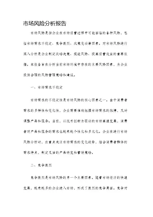 市场风险分析报告