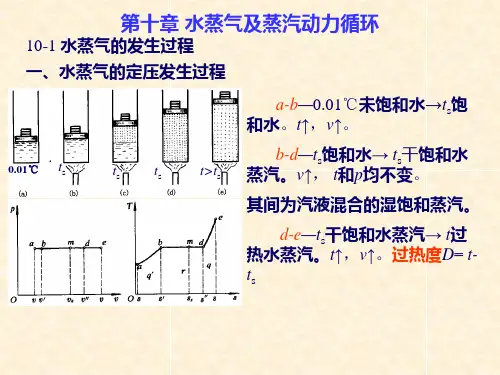 第十章水蒸气及蒸汽动力循环
