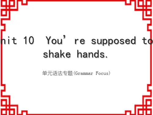 人教版九下英语Unit 10 单元语法专题(Grammar Focus) (2)