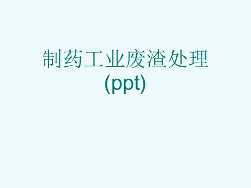 制药工业废渣处理(ppt)
