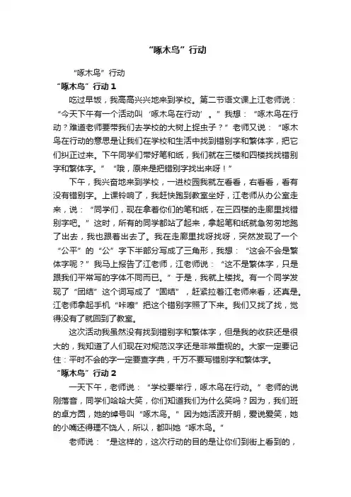 “啄木鸟”行动