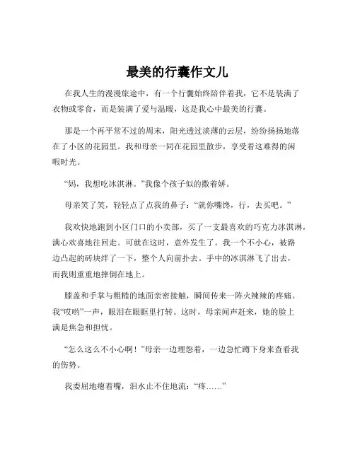 最美的行囊作文儿