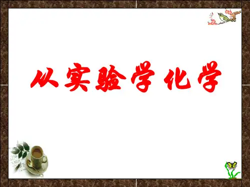 高中化学人教版必修一1第一章从实验学化学 复习课件